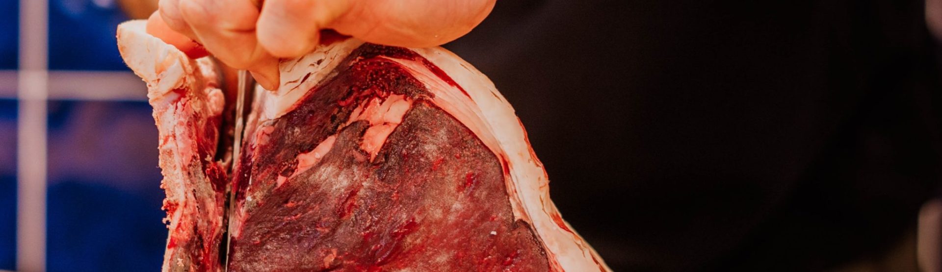 British butcher preparing meat