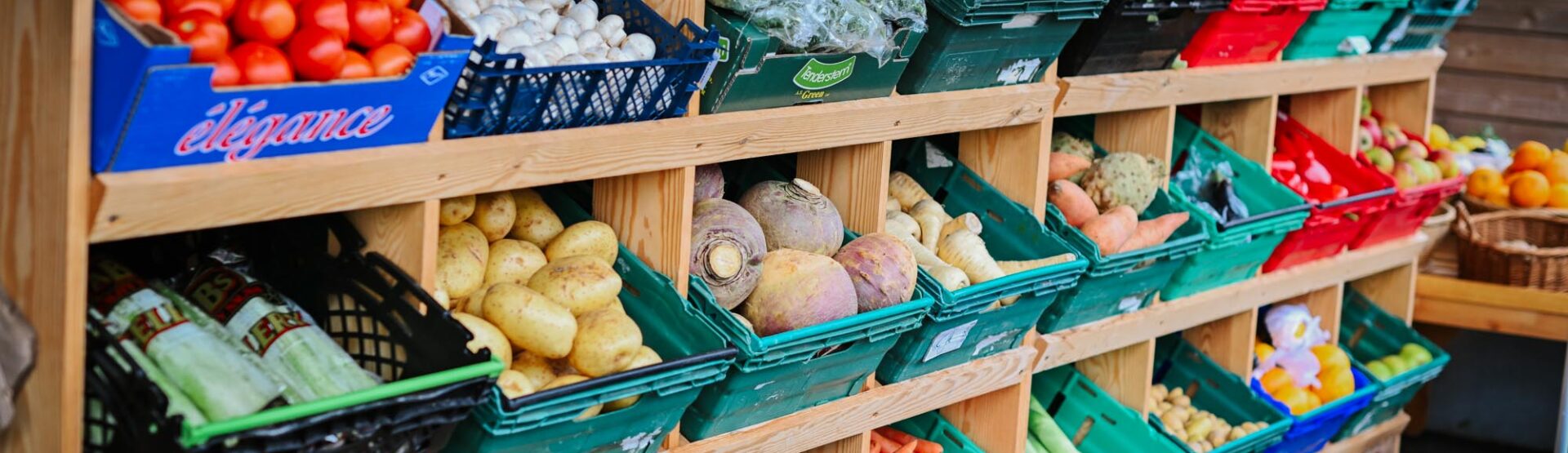 Farm shop winter vegetables